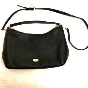 👜 Coach Black Leather Convertible Handbag